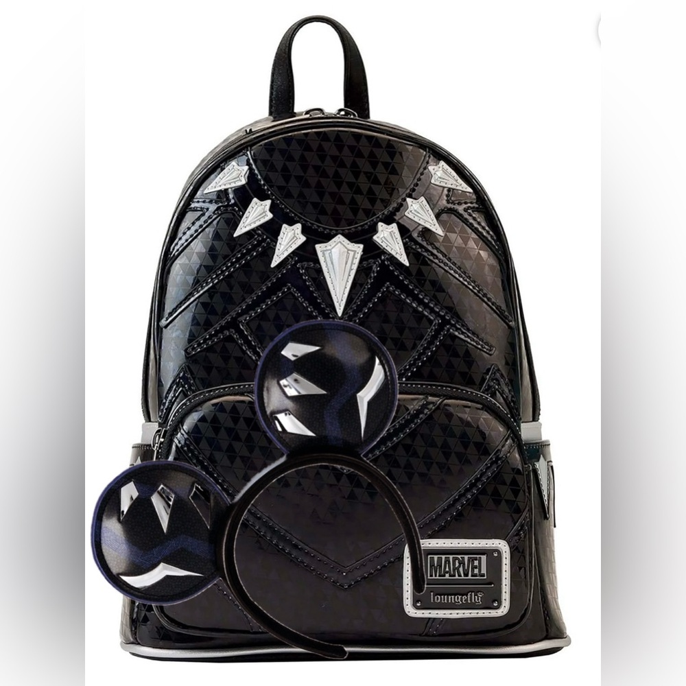 Loungefly Marvel Black Panther Backpack & Wakanda Ears Headband Set